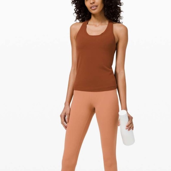 Lululemon Cool Racerback Short Tank in Dark Terracotta Size 14 - Picture 2 of 7